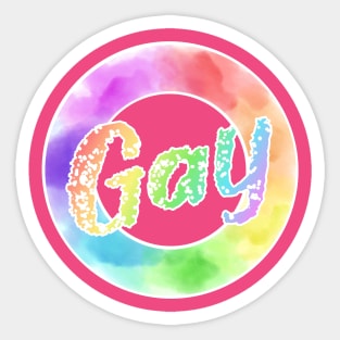 Candy-Toned Gay Watercolour Sticker